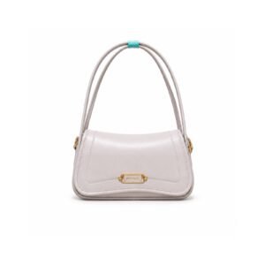 Ivory Zip Shoulder Bag - Minimal Chic Handbag