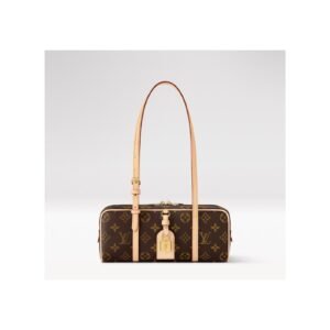 Brown Monogram Cylinder Duffle Bag - Luxe Compact Travel Bag