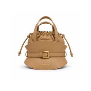 White Jolie Madame Bucket Bag - Sculptural Top Handle Handbag