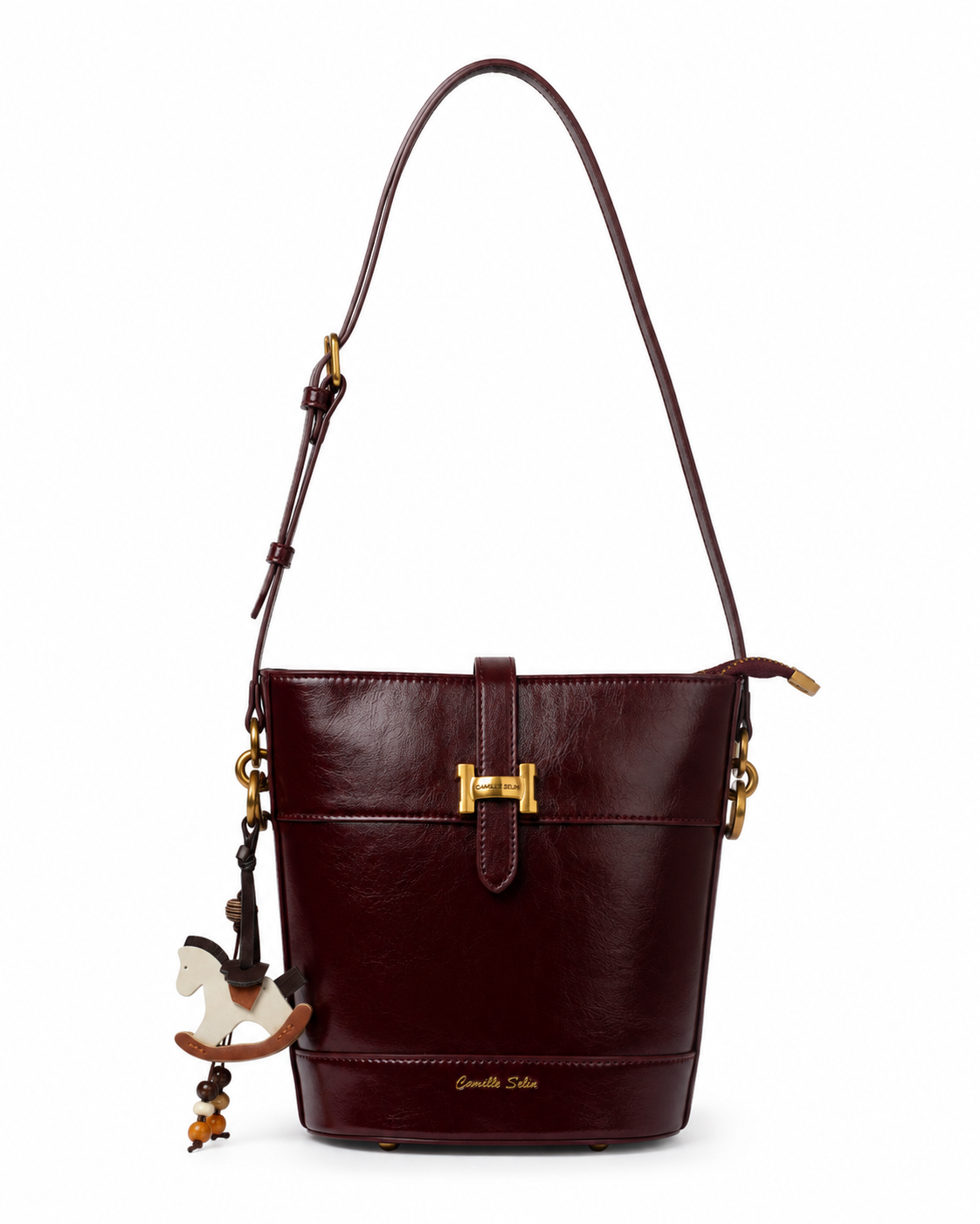 Camille Selin Equestrian Bar East-West Shoulder Bag - Image 8