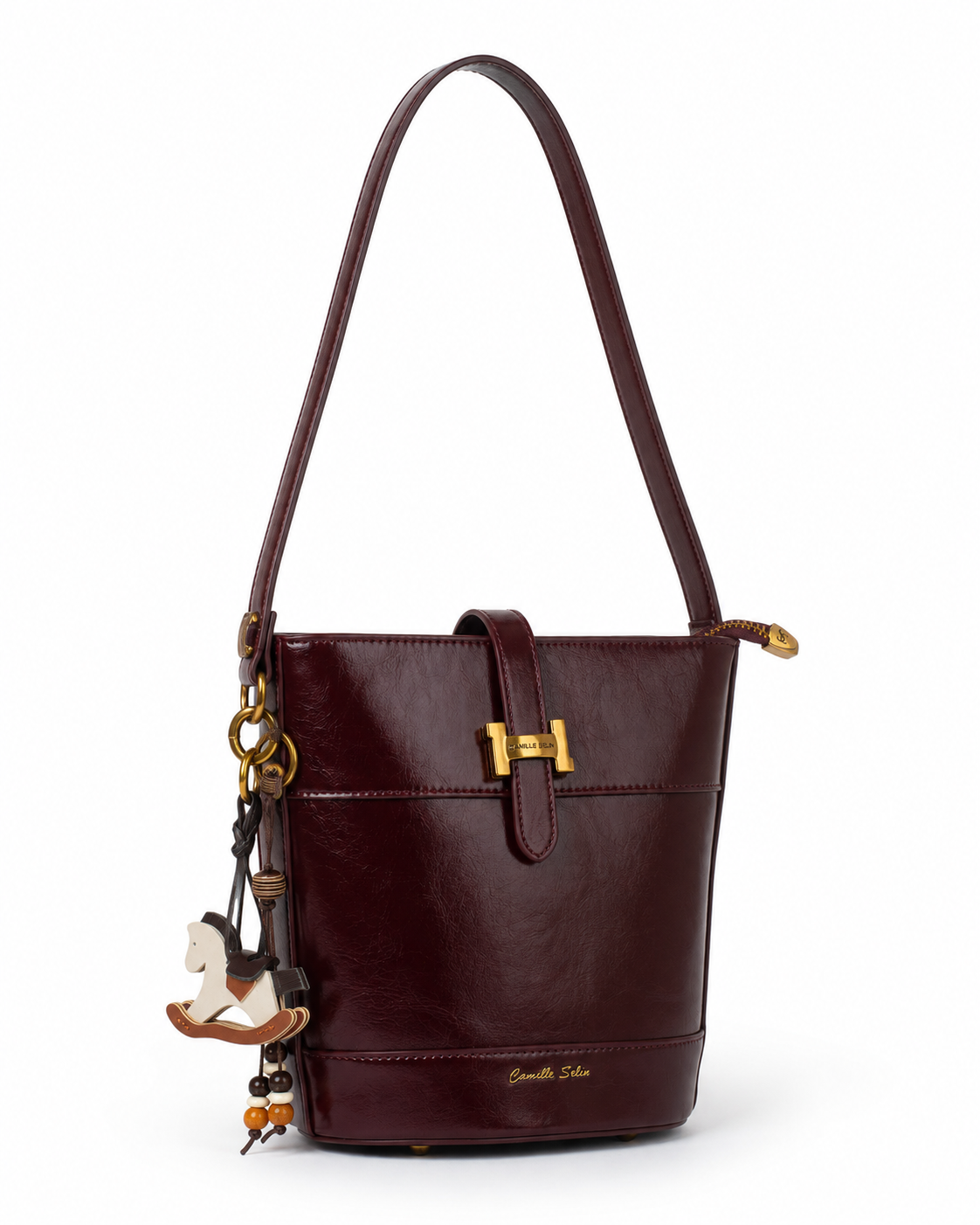 Camille Selin Equestrian Bar East-West Shoulder Bag - Image 7