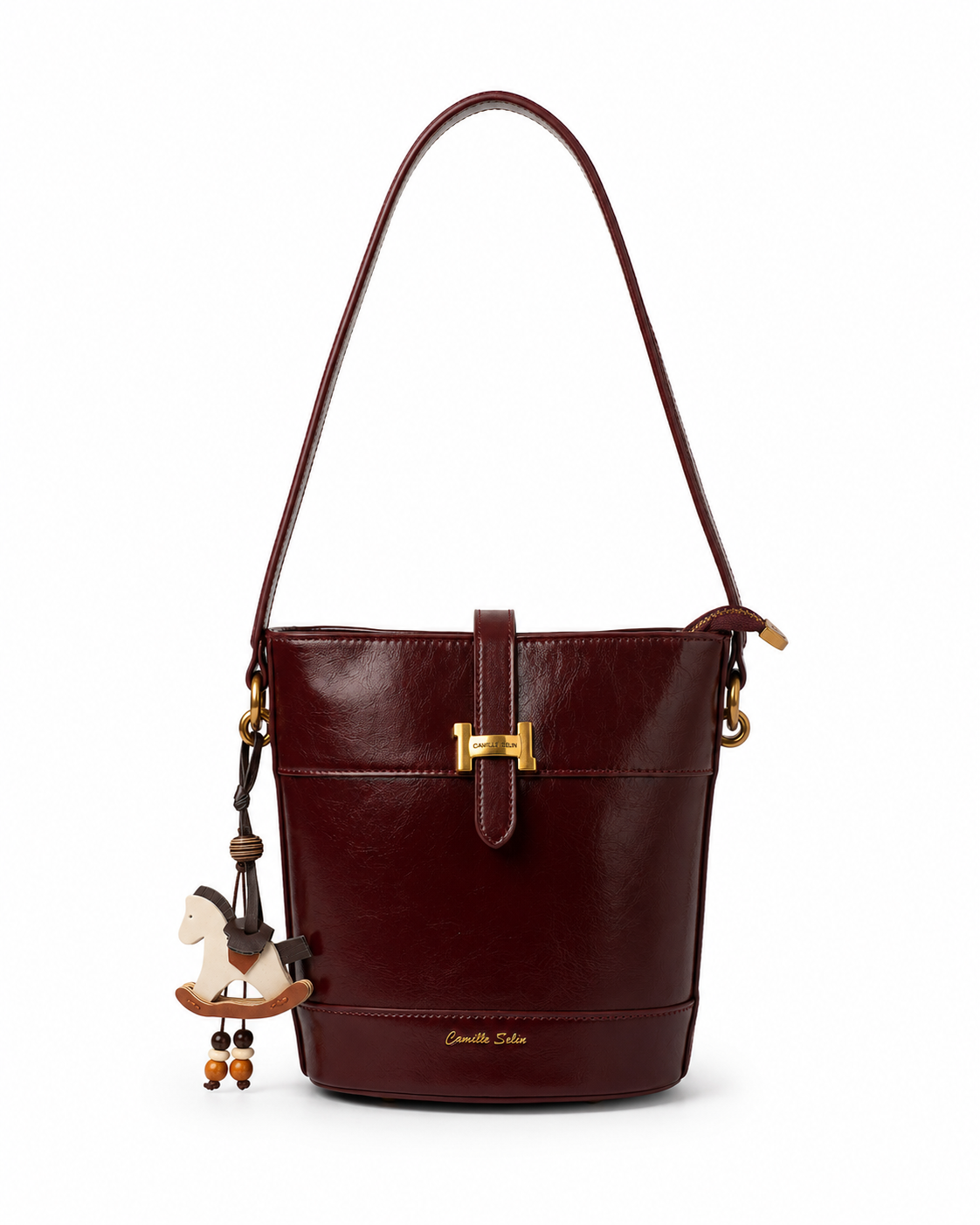 Camille Selin Equestrian Bar East-West Shoulder Bag - Image 4