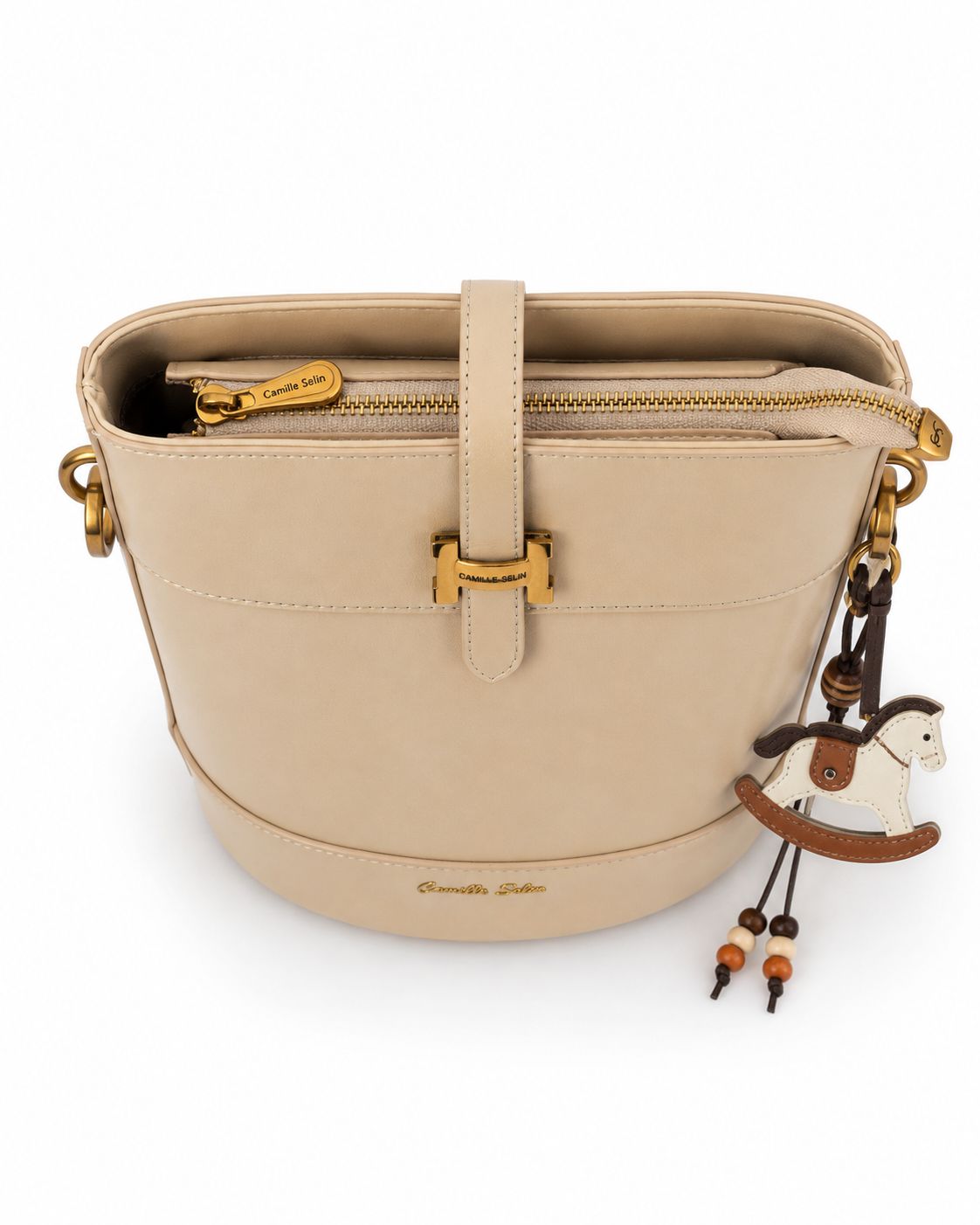 Camille Selin Equestrian Bar East-West Shoulder Bag - Image 3