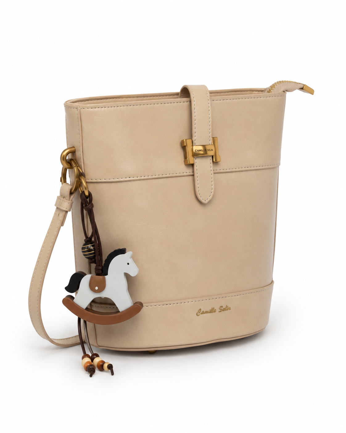 Camille Selin Equestrian Bar East-West Shoulder Bag - Image 6